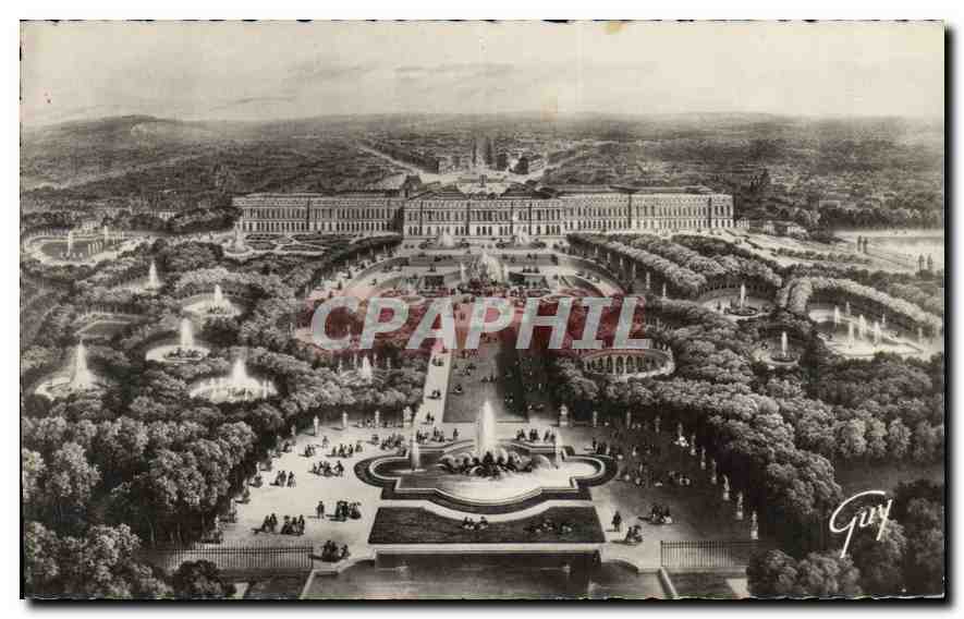 CPA Versailles et ses Merveilles Vue generale sur le Parc et le Chateau 