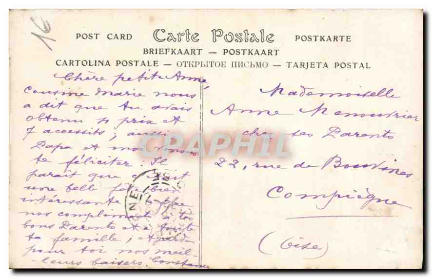 CPA Jeanne D'Arc  — Verso