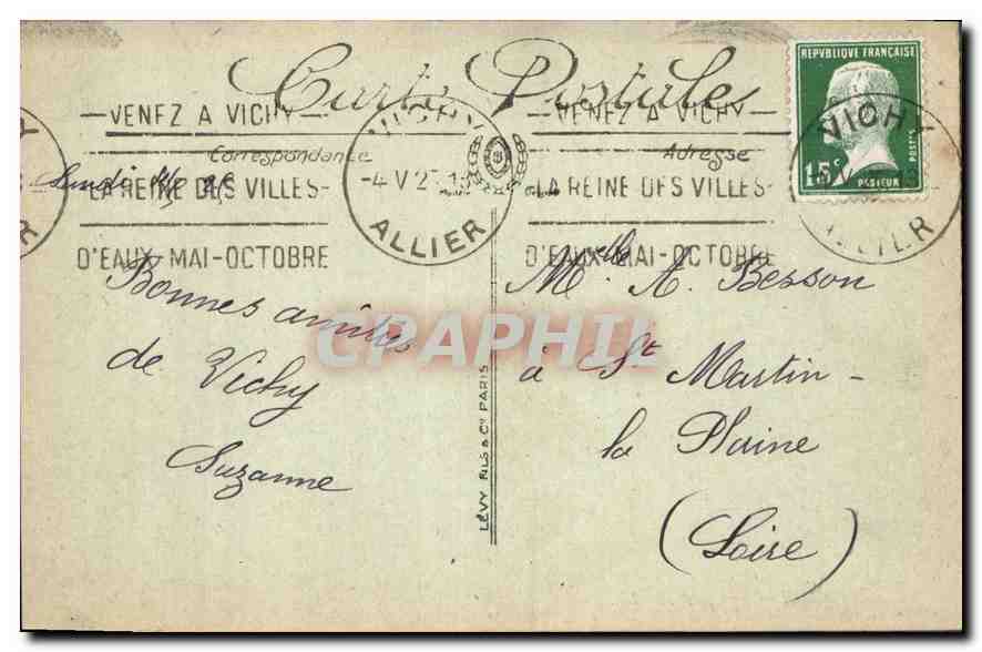 CPA Vichy Le Casino  — Rückseite