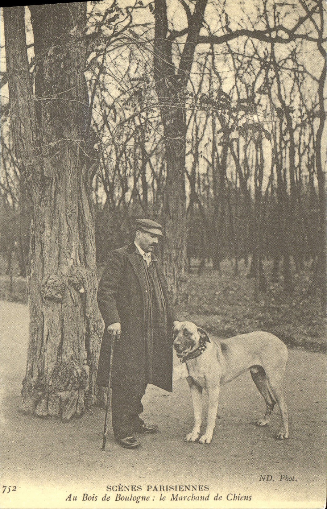 REPRO Scenes parisiennes Au Bois de Boulogne le Marchand de chiens 