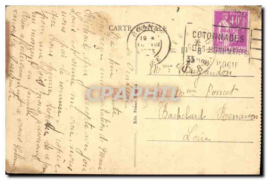 CPA Environs de Roanne un coin pittoresque de la Loire a St Maurice  — Rückseite