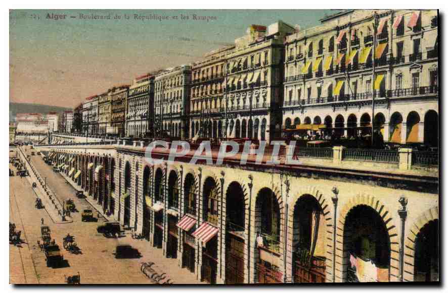 CPA Alger Boulevard de la Republique et les Rampes 