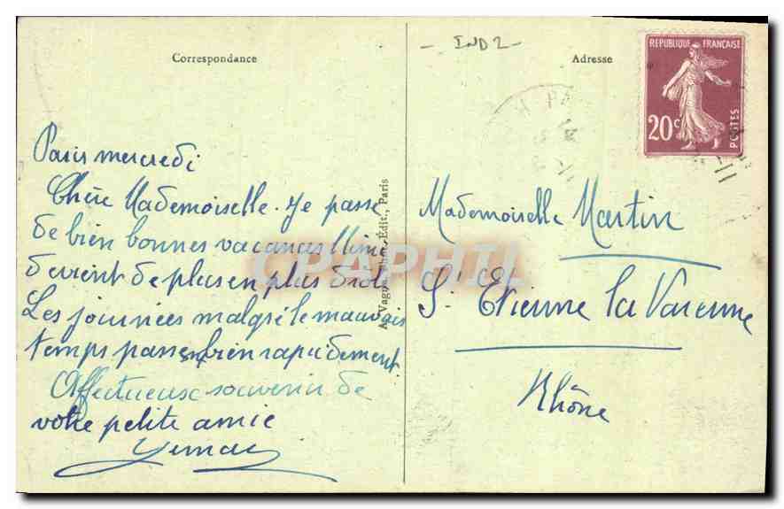 CPA Paris Cathedrale Notre Dame  — Verso