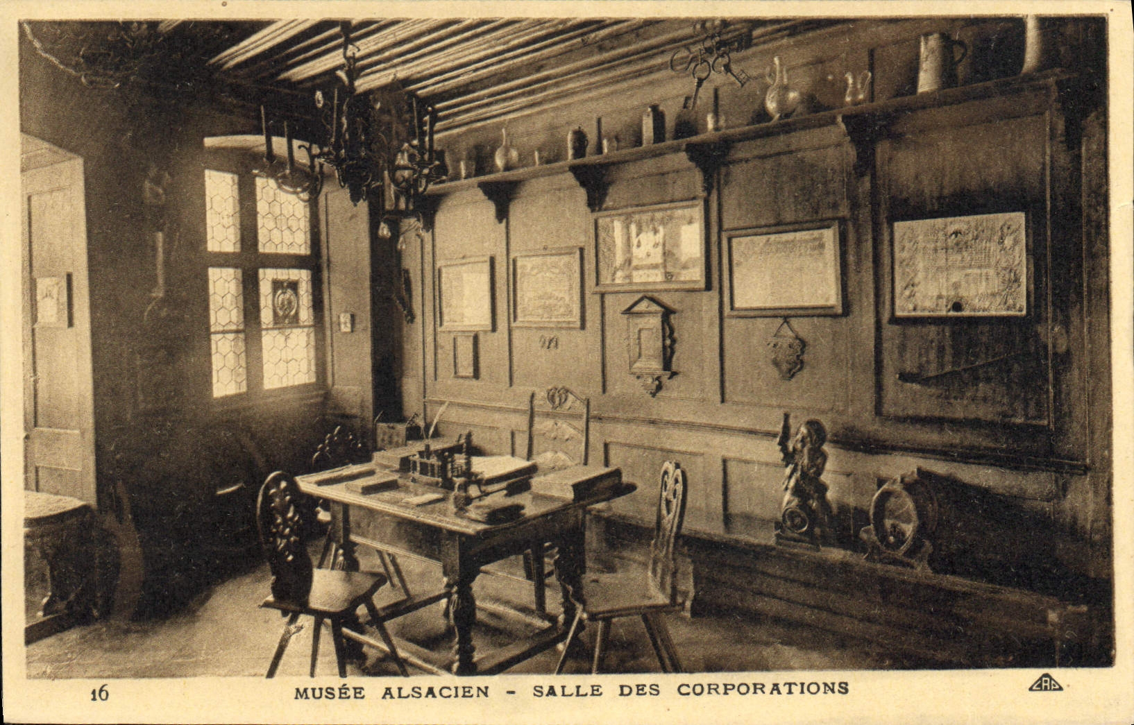 CPA Musee alsacien Salle des Corporations 