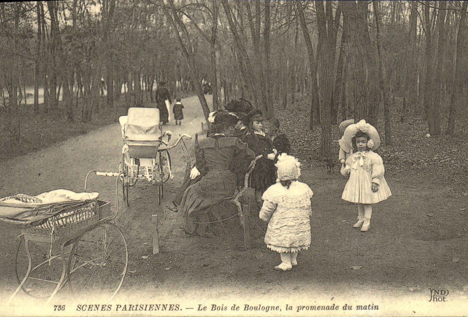 Le Bois de Boulogne, la promenade du matin — SCÈNES PARISIENNES. — n° 736 — JND phot.