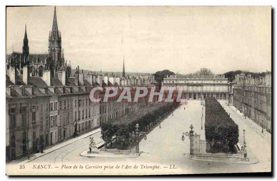 CPA Nancy Place de la Carriere prise de l'Arc de Triomphe 