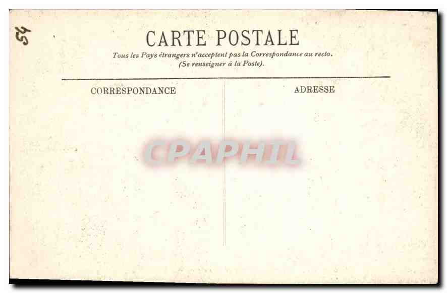 CPA Nancy Place de la Carriere prise de l'Arc de Triomphe  — Verso