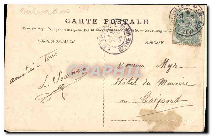 CPA Trouville La jetee des Anglais  — Rückseite