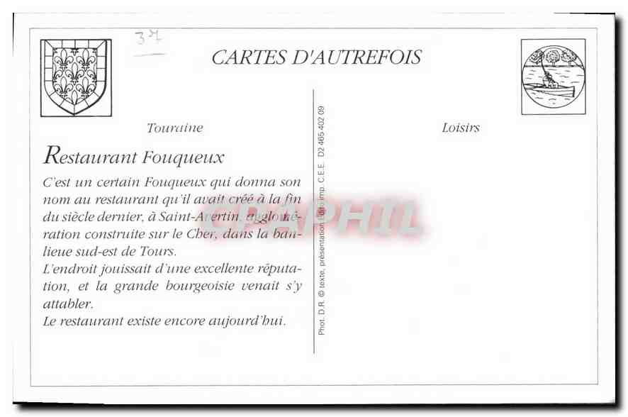 REPRO St Avertin I et L Restaurant Fouqueux  — Rückseite