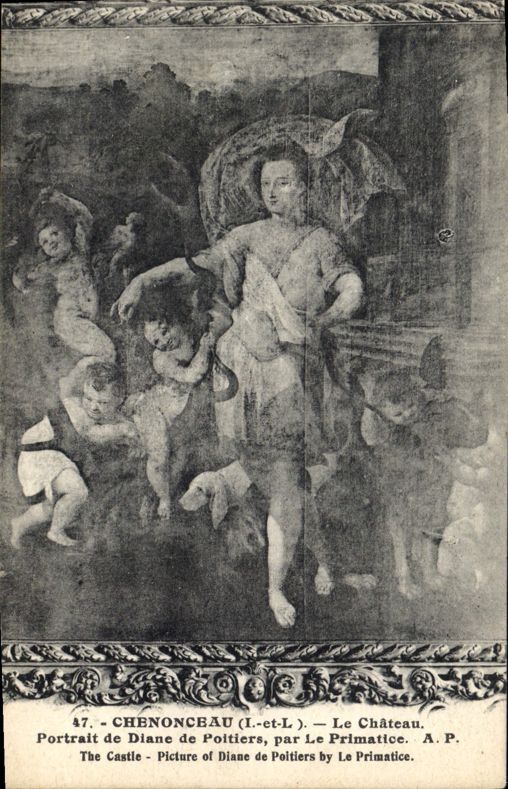 CPA Chenonceau I et L Le Chateau Portrait de Diane de Poitiers par le Primatice 