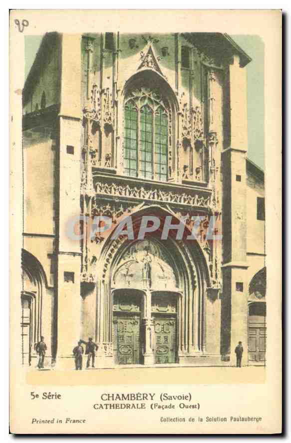 CPA Chambery Savoie Cathedrale Facade Ouest 