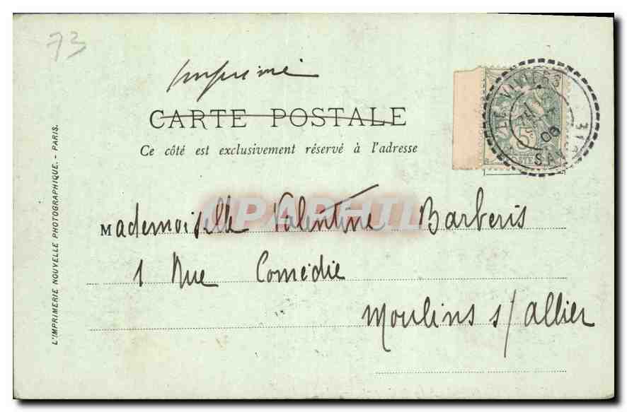 CPA Aix les Bains La Salle de Concert  — Rückseite