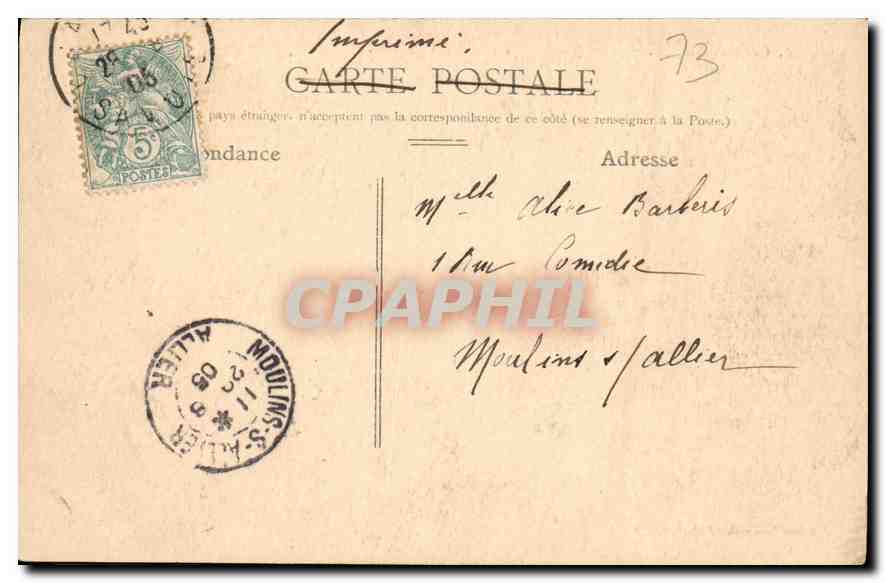 CPA Chambery Vue generale Caserne Curial Militaria — Rückseite