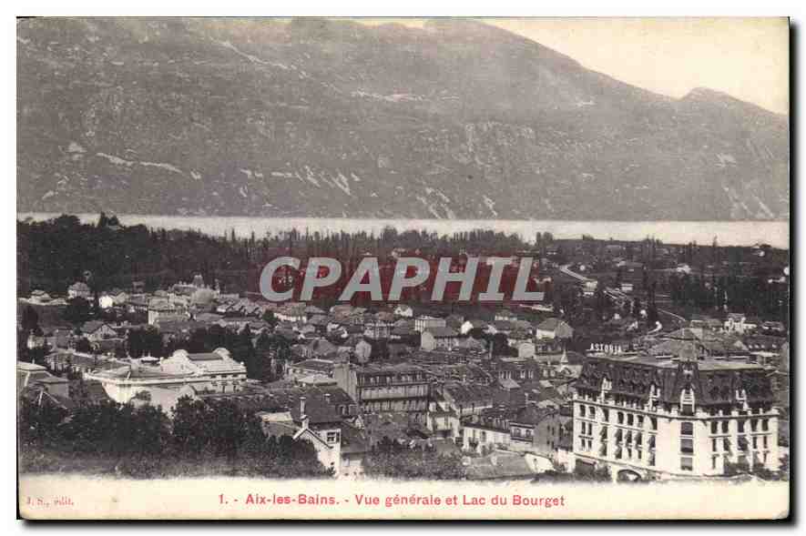 CPA Aix les Bains Vue generale et Lac du Bourget 