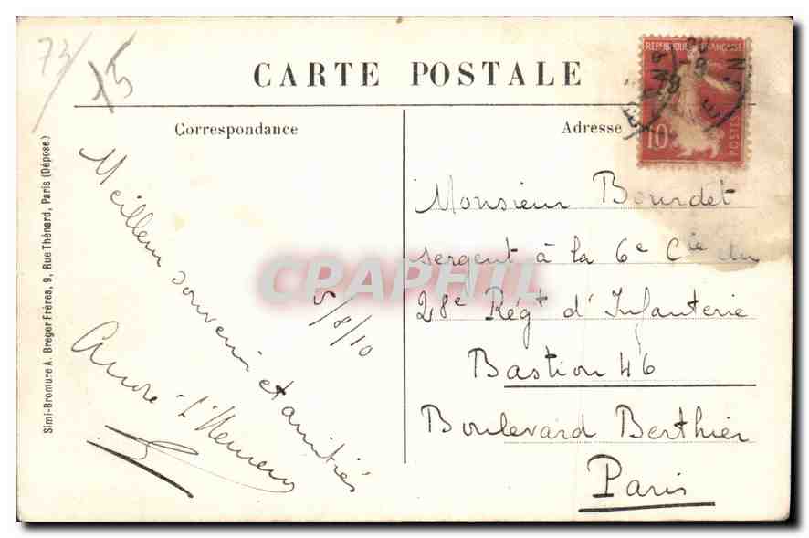 CPA Aix les Bains Vue generale et Lac du Bourget  — Verso