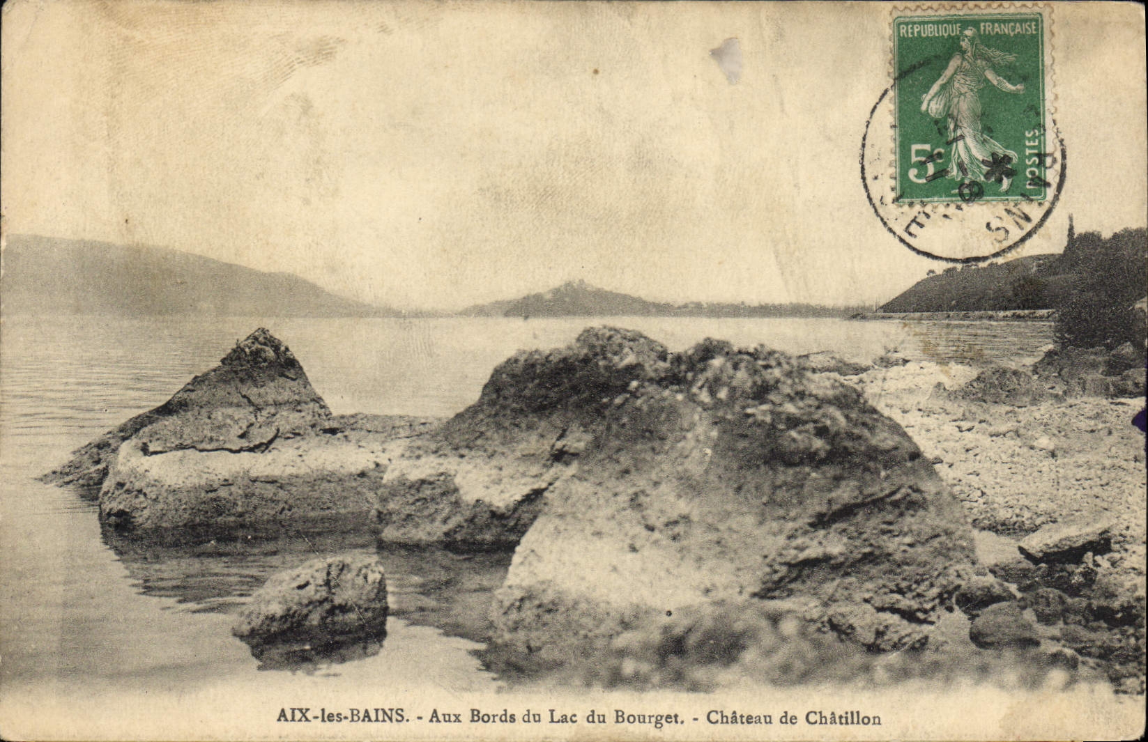 CPA Aix les Bains Aux Bords du Lac du Bourget Chateau de Chatillon 