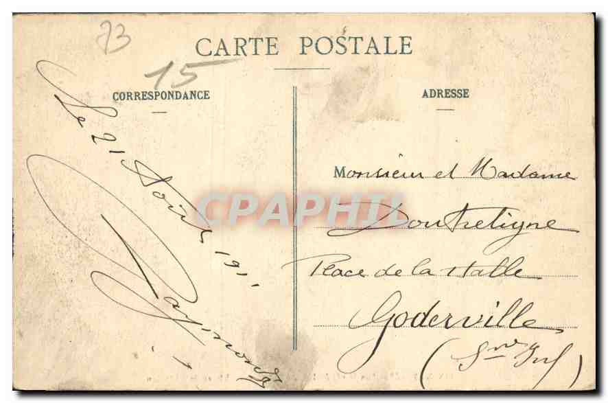 CPA Aix les Bains Aux Bords du Lac du Bourget Chateau de Chatillon  — Rückseite