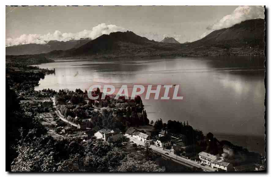 Lac d'Annecy — Vue sur Chavoyres et le Col de Leschaux — Carte postale française