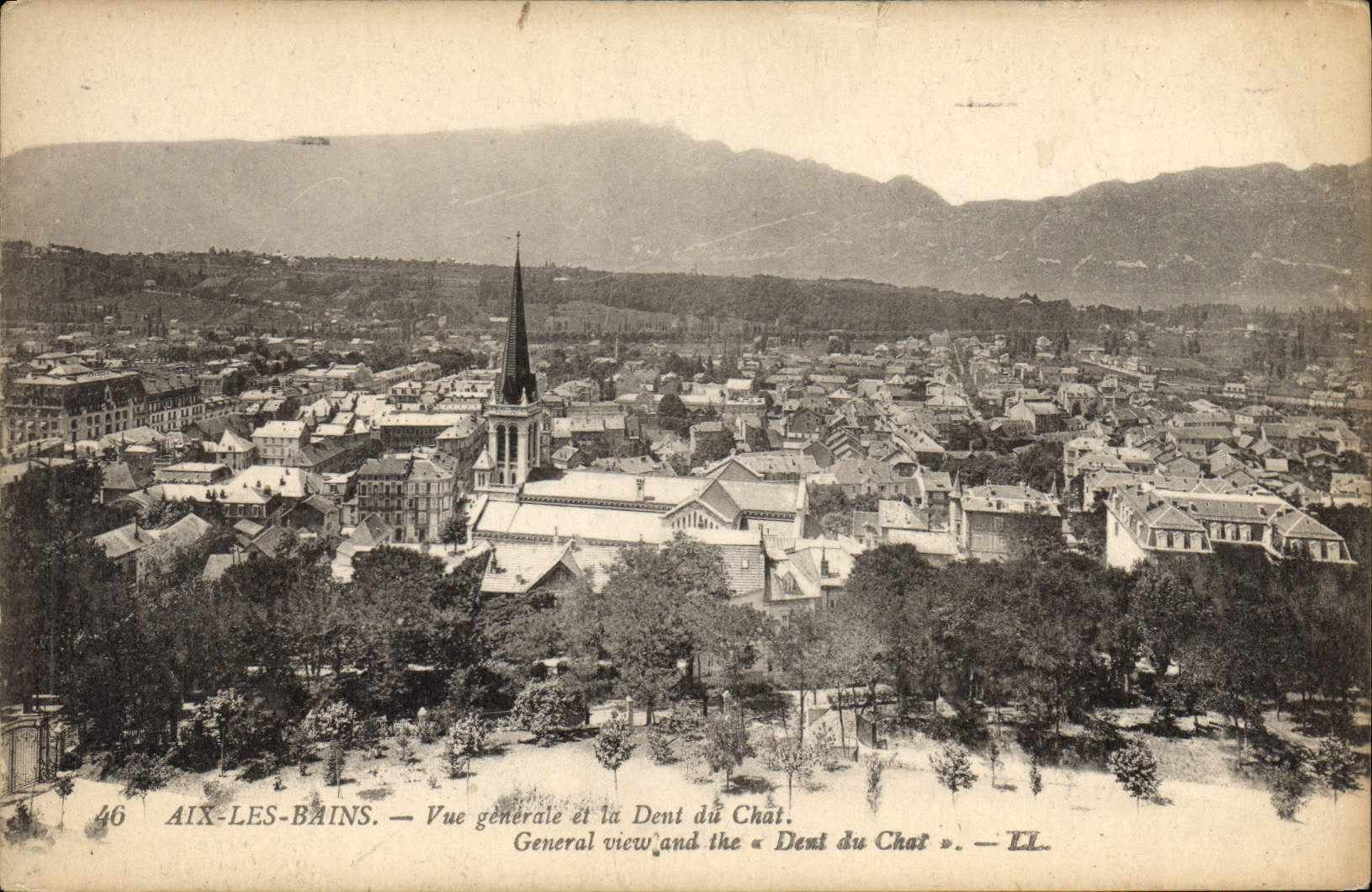 CPA Aix les Bains Vue generale et la Dent du chat 
