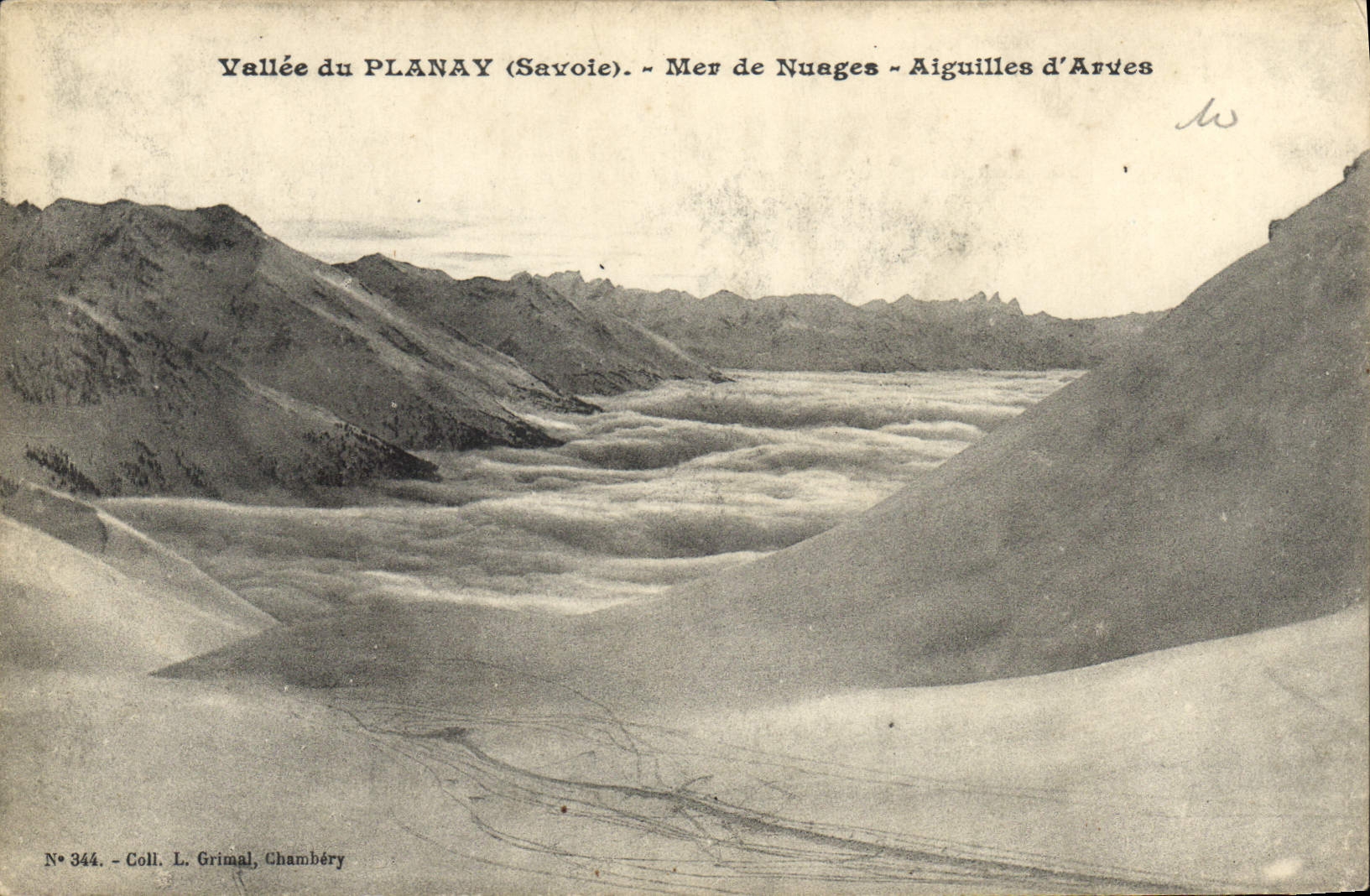 CPA Vallee du Planay Savoie Mer de Nuages Aiguilles d'Arves 
