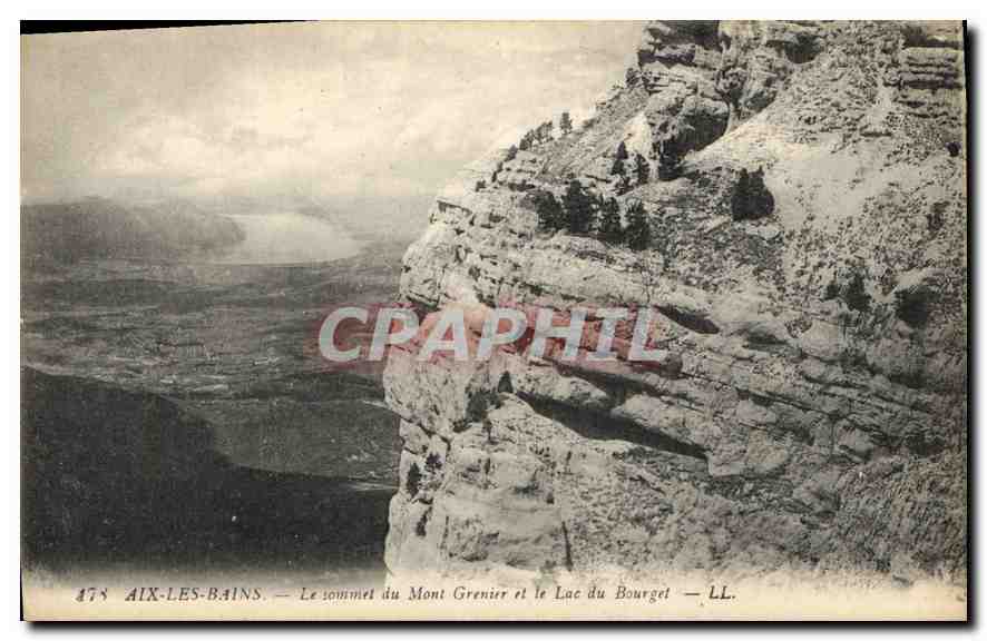 CPA Aix les Bains Le sommet du Mont Grenier et le Lac du Bourget 