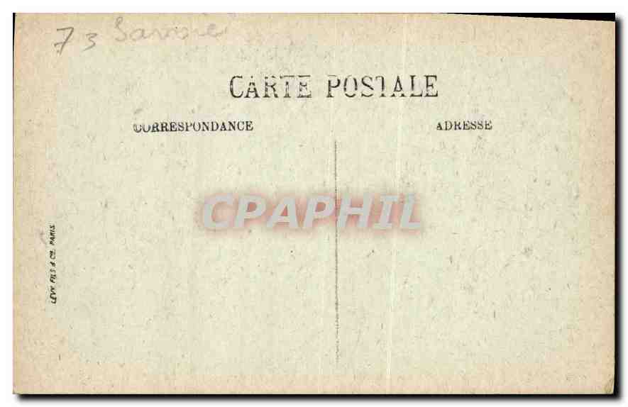 CPA Aix les Bains Le sommet du Mont Grenier et le Lac du Bourget  — Verso