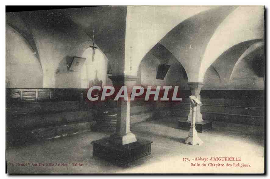 CPA Abbaye d'Aiguibelle Salle du Chapitre des Religieux