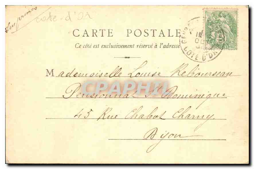 CPA Vue du Tombeau de Jean sans Peur  — Rückseite