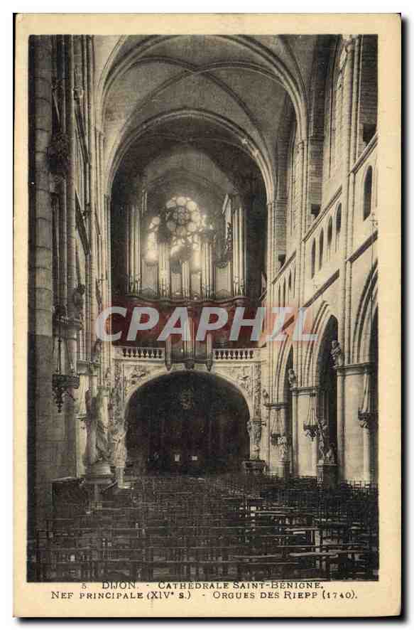 CPA Dijon Cathedrale Saint Benigne Nef Principale Orgues des Riepp 
