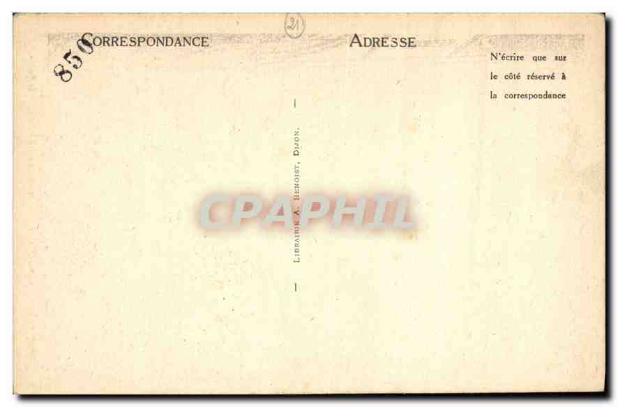 CPA Dijon Cathedrale Saint Benigne Nef Principale Orgues des Riepp  — Rückseite