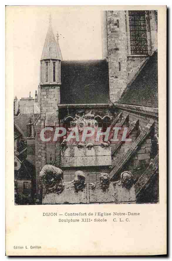 CPA Dijon Contrefort de l'Eglise Notre Dame 