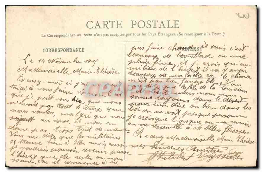 CPA Dijon Puits de Moise  — Rückseite