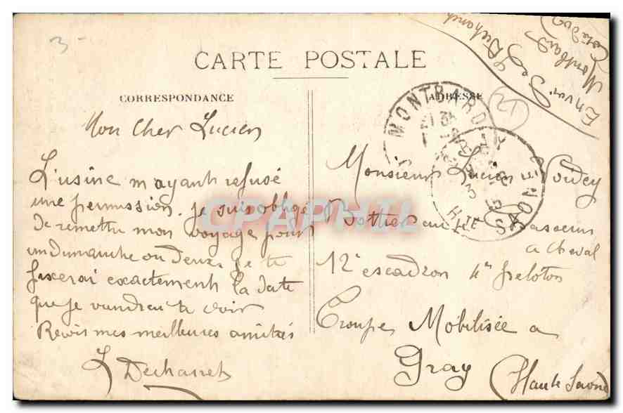 CPA Dijon Puits de Moise Les Prophetes Jeremie et Zacharie  — Rückseite