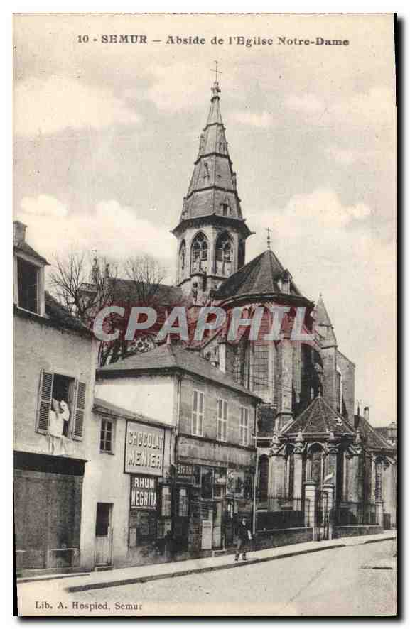 CPA Semur Abside de l'Eglise Notre Dame Chocolat Menier