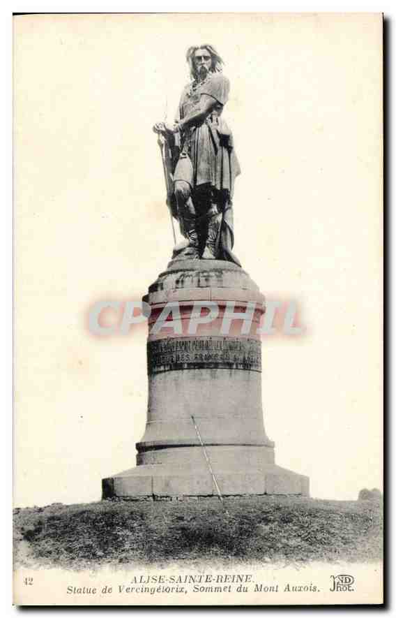 CPA Alise Sainte Reine Statue de Vercingetorix Sommet du Mont Auxois 
