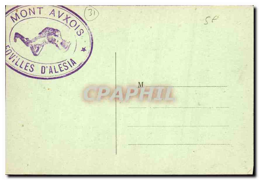 CPA Mont Avxois Alesia Tombeau — Rückseite