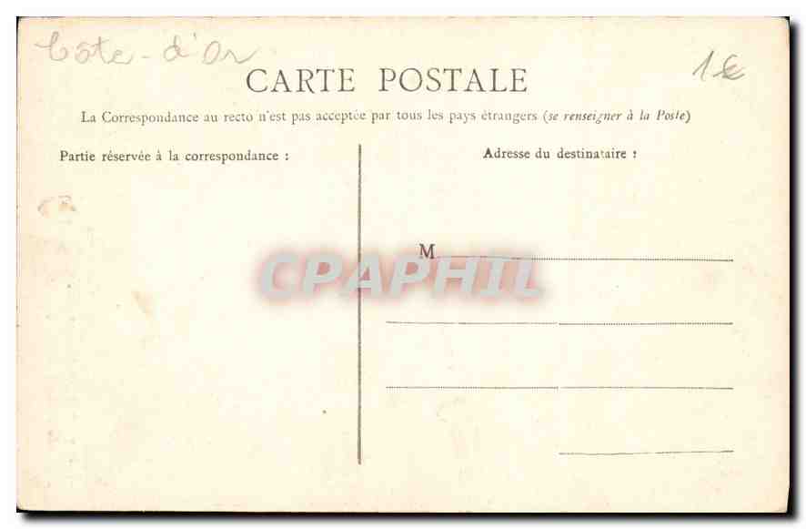 CPA Dijon Palais de Justice Cheminee de la Salle des Avocats  — Verso