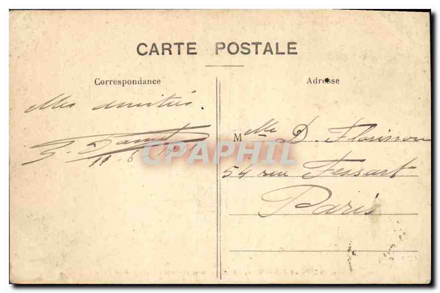 CPA Dijon Hotel de Vogue Portail Renaissance cote cour  — Rückseite
