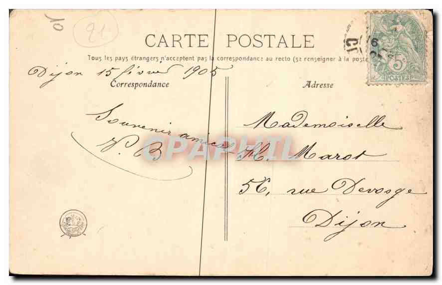 CPA Dijon Cathedrale St Benigne Tombeau de Mre Rivet  — Rückseite