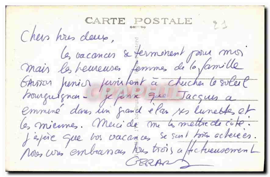CPA Le Morvan Pittoresque Bords de la Cure Saut de la Truite  — Rückseite