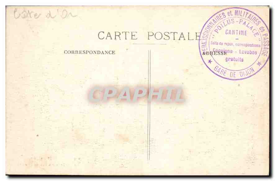 CPA Dijon Salle des Gardes Musee  — Rückseite