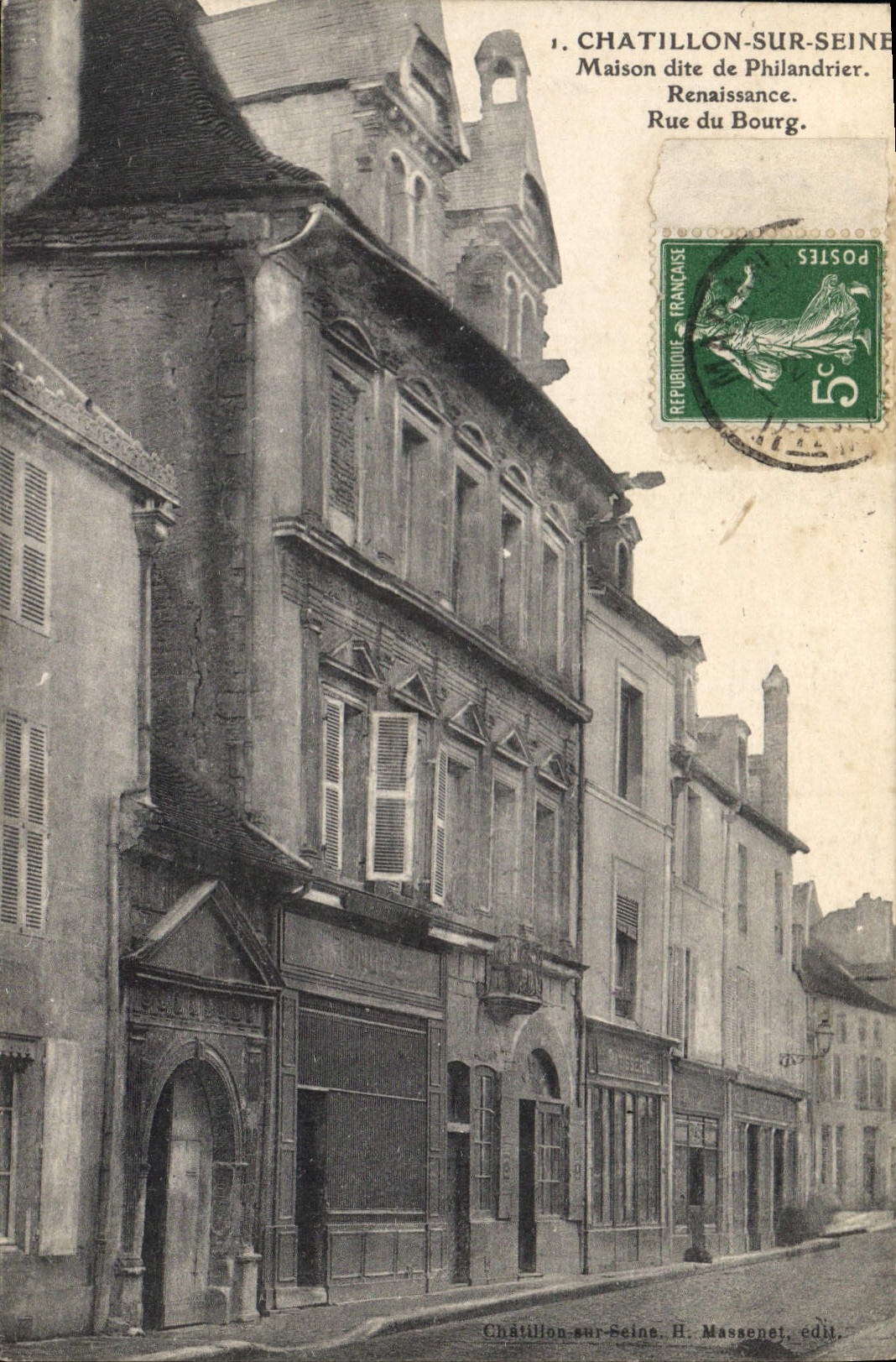 CPA Chatillon sur Seine Maison dite de Philandrier Renaissance Rue de Bourg 