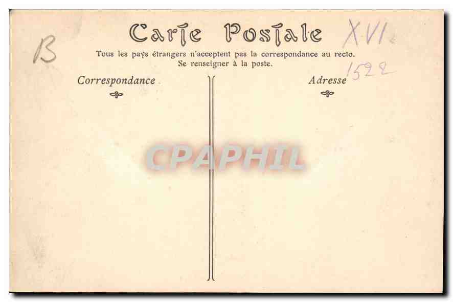 CPA Chantilly Le Chateau La Galerie des Cerfs  — Rückseite