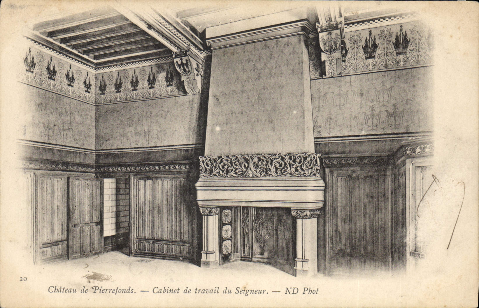 CPA Chateau de Pierrefonds Cabinet de travail du Seigneur 