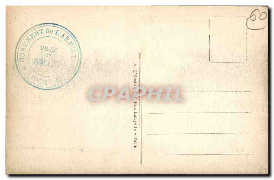 CPA Foret de Compiegne Le Carrefour de l'Armistice  — Rückseite