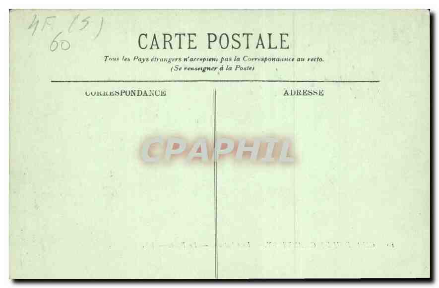 CPA Chateau de Chantilly Le Chateau Le Parc  — Verso
