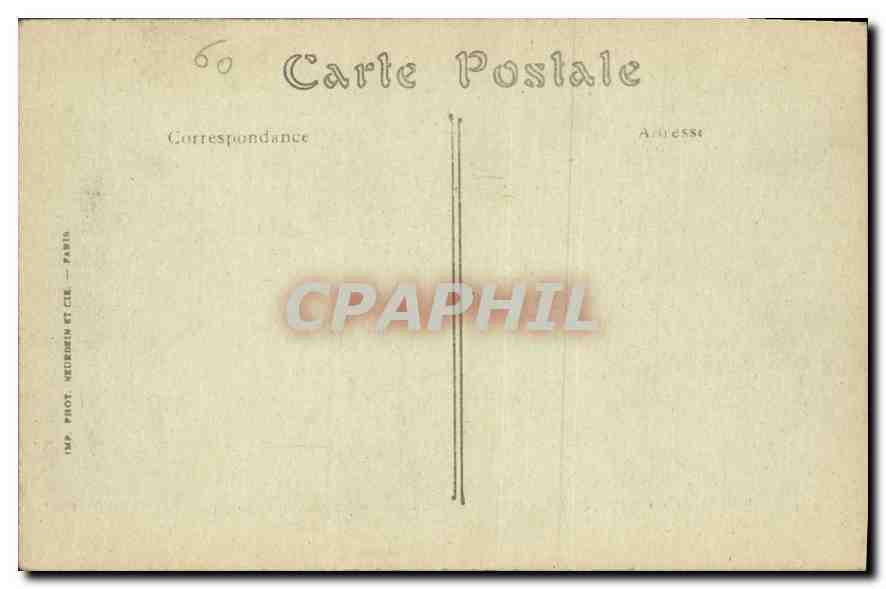 CPA Chateau de Chantilly Vue prise du Vertugadin  — Rückseite