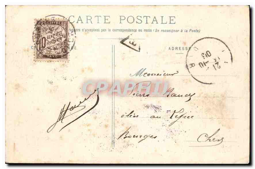 CPA Dijon Vue generale prise de l'Eglise St Michel  — Rückseite
