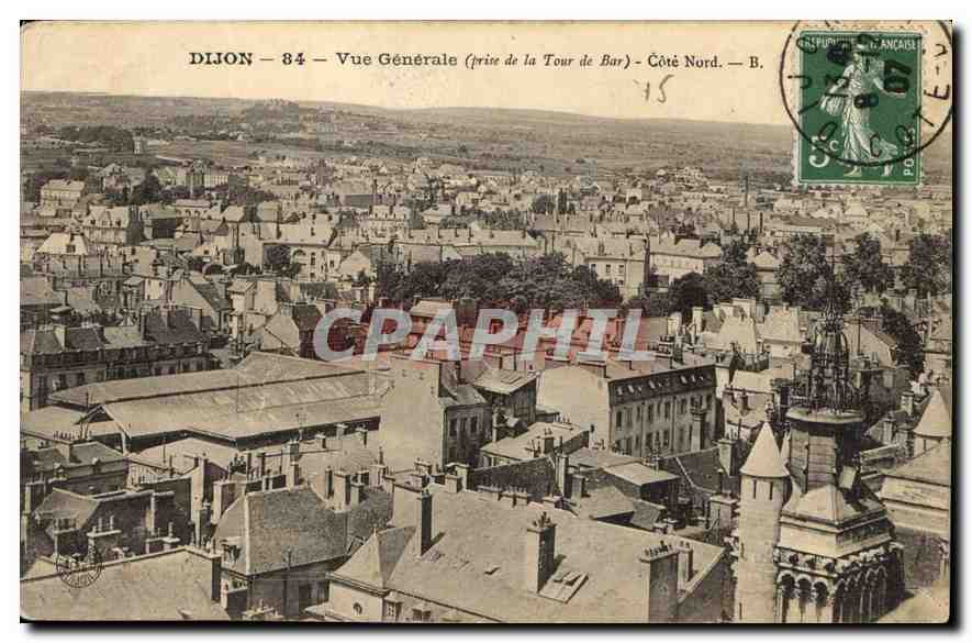 CPA Dijon Vue generale prise de la Tour de Bar Cote Nord 