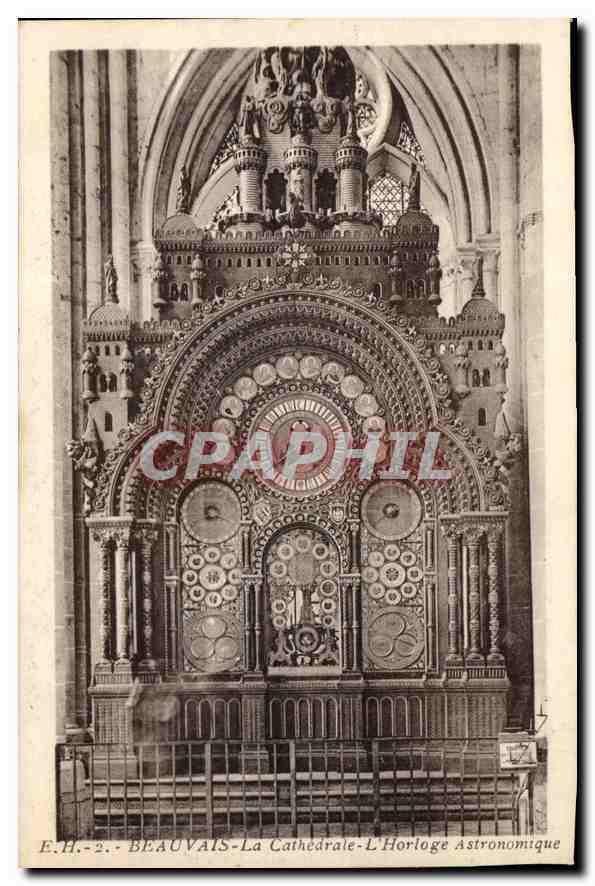 CPA Beauvais La Cathedrale L'Horloge Astronomique 